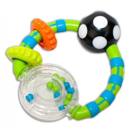 Canpol Babies Chrastítko  s kroužky - zelené
