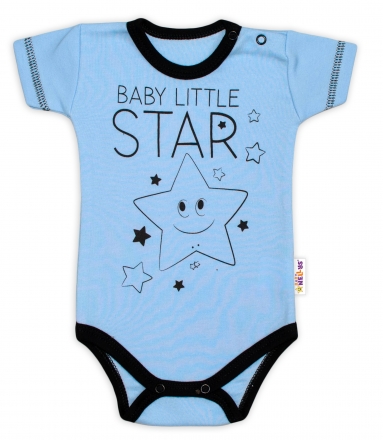 Baby Nellys Body krátký rukáv , Baby Little Star - modré, vel. 56