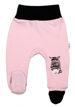 Baby Nellys Kojenecké polodupačky, růžové - Zebra, vel. 62