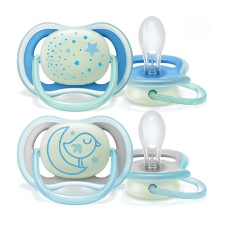 Avent Philips šidítko ultra air 376/11 Nighttime Boy BPA free 2Pack