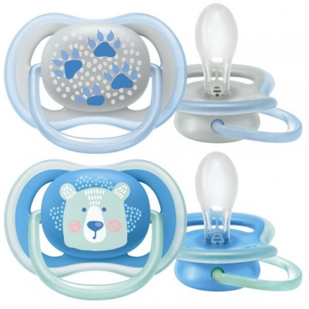 AVENT Dudlík Ultra Air Boy, 6-18m - Medvídek