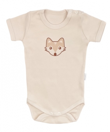 Mamatti Kojenecké body kr. rukáv, Baby Fox - béžová