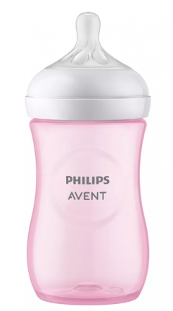 Philips Avent Kojenecká láhev Natural , Response, 260 ml, růžová