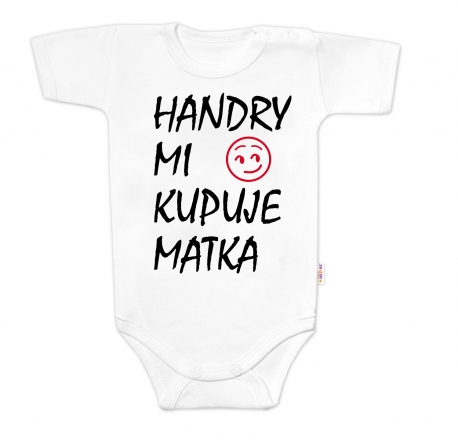 Body krátký rukáv Handry mi kupuje matka, Baby Nellys, bílé