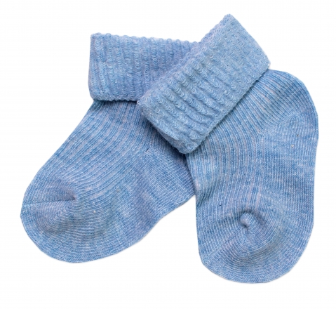 Kojenecké ponožky, Baby Nellys, sv. modré, vel. 3-6 m