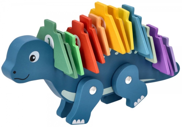 Edukační hračka puzzle s čísly, Adam Toys, Dinosaurus - modrý, Adam Toys