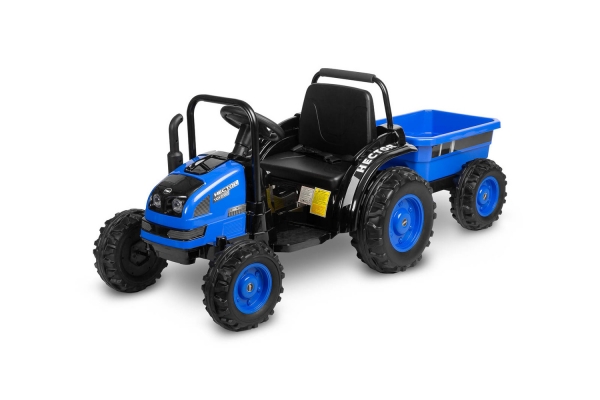 Aku zahradní traktor pro děti, modrý