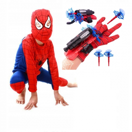 Dětský kostým Spiderman s vystřelovákem 122-134 L