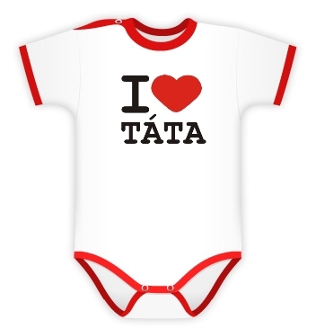 Baby Dejna Body kr. rukáv I Love Táta, vel. 86