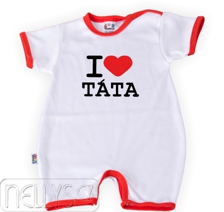 Baby Dejna Body kr. rukáv s nohavičkami  I Love Táta, vel. 74