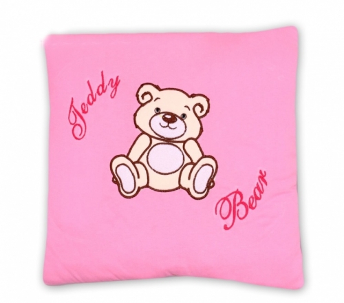 Baby Nellys  Polštářek 40x40 Teddy Bear - sv. růžový