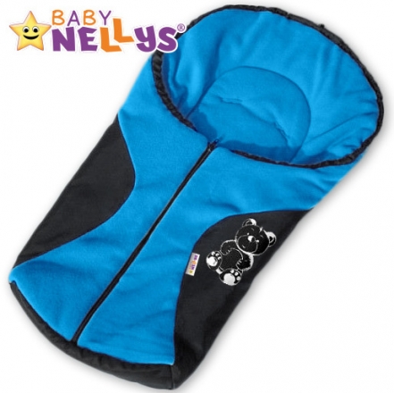 Baby Nellys Fusák nejen do autosedačky  ® POLAR - modrý medvídek