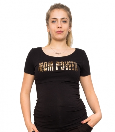 Be MaaMaa Těhotenské a kojící triko - Mom Power, vel. XL