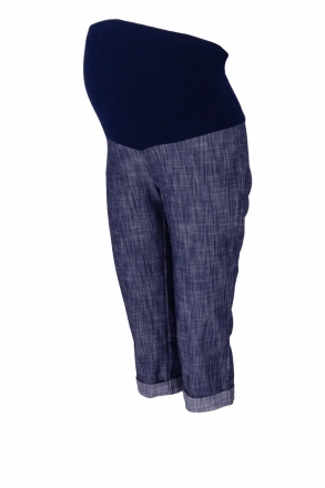 Be MaaMaa Těhotenské 3/4 kalhoty s elastickým pásem - granát/melírované, vel. XL