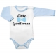 Body dl. rukáv s vtip. textem Baby Nellys, Little Gentleman, kluk